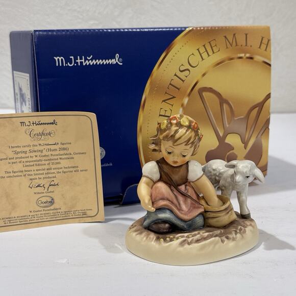 Goebel Hummel Spring Sowing Figurine Limited Edition #2086 With Box & COA T18 - Picture 1 of 14